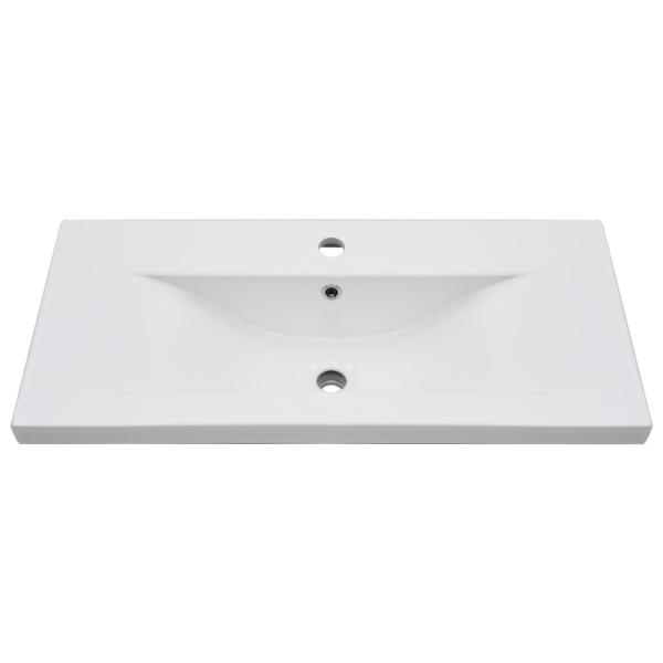 Einbauwaschbecken 81x39,5x18,5 cm Keramik Weiß   