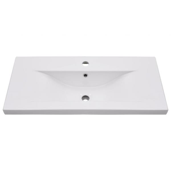 Einbauwaschbecken 81x39,5x18,5 cm Keramik Weiß   