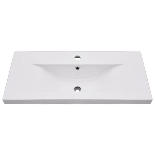 Einbauwaschbecken 81x39,5x18,5 cm Keramik Weiß   