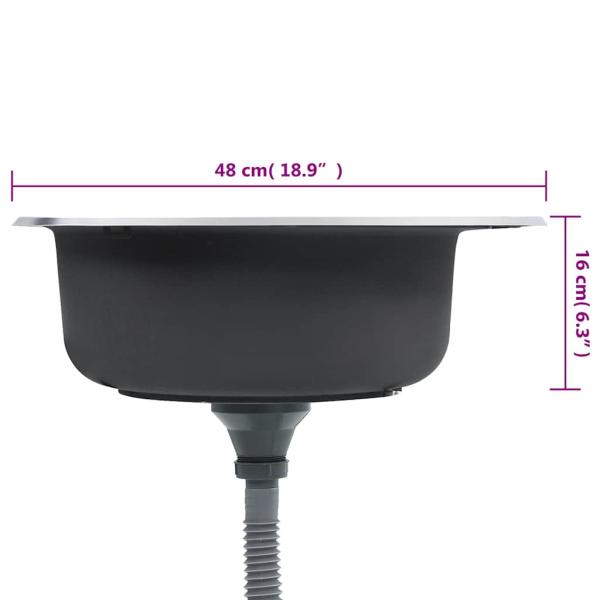 Einbauspüle mit Sieb und Siphon Edelstahl