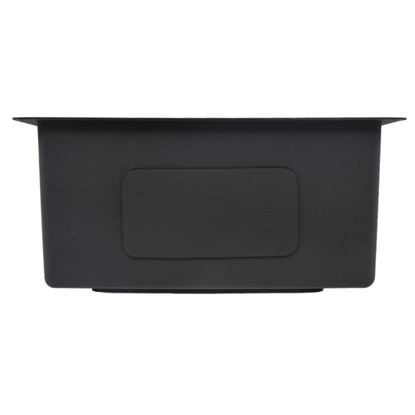 Handgefertigte Küchenspüle Schwarz Edelstahl