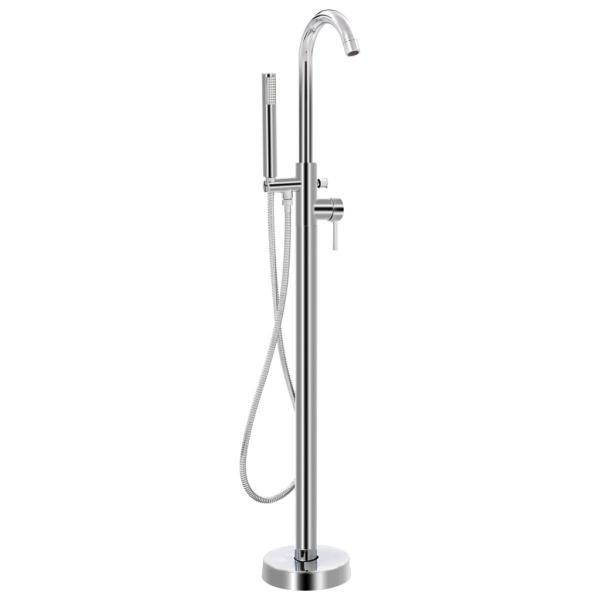 Freistehende Badewannenarmatur Edelstahl 118,5 cm 