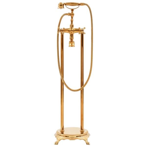 Freistehende Badewannenarmatur Edelstahl 99,5 cm Golden