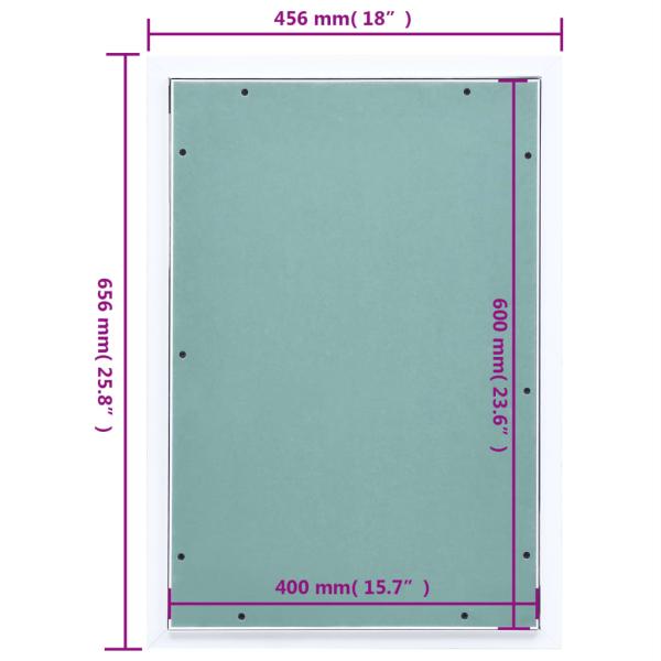 Revisionsklappe mit Aluminium-Rahmen und GK-Einlage 400x600 mm
