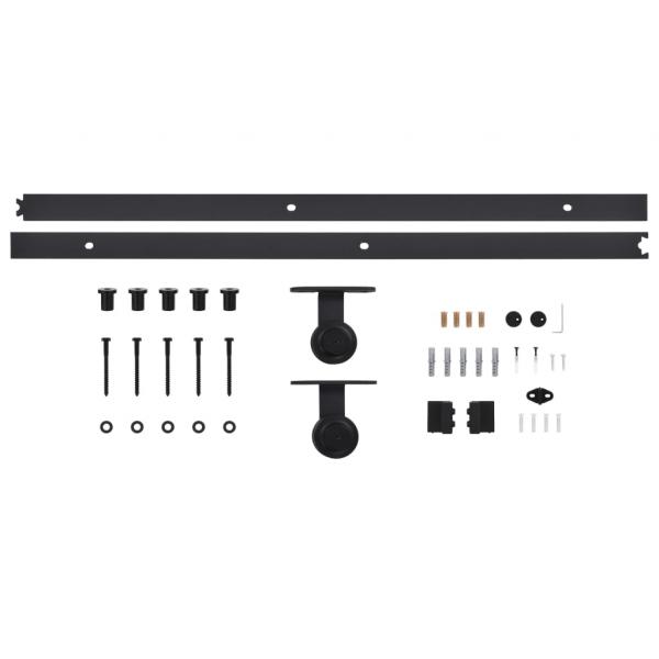 Schiebetürbeschlag-Set SKIEN 200 cm Stahl Schwarz