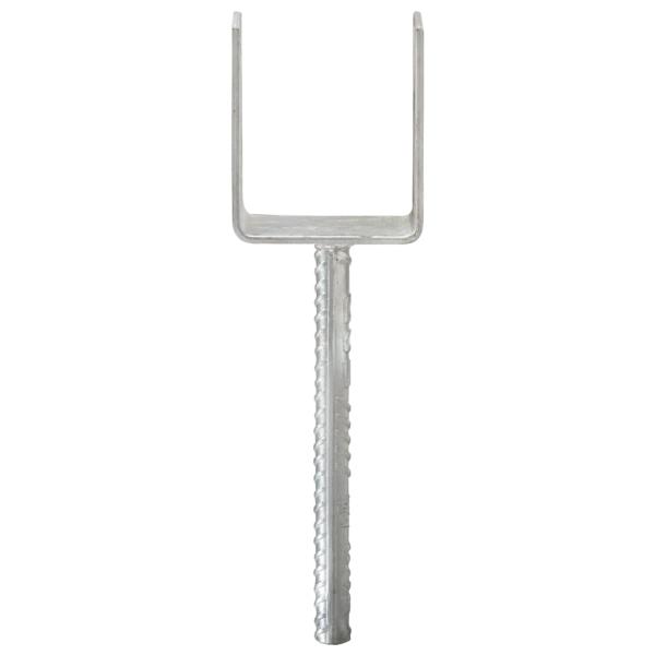 Pfostenträger 6 Stk. Silbern 8×6×30 cm Verzinkter Stahl