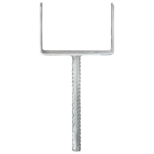 Pfostenträger 6 Stk. Silbern 12×6×30 cm Verzinkter Stahl