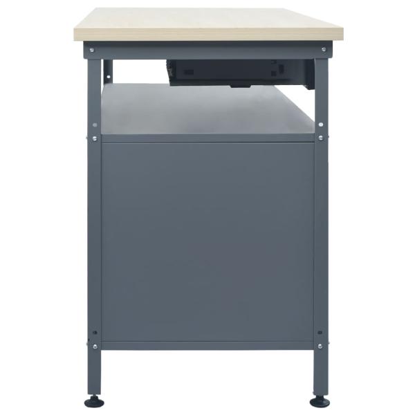 Werkbank Schwarz 120x60x85 cm Stahl