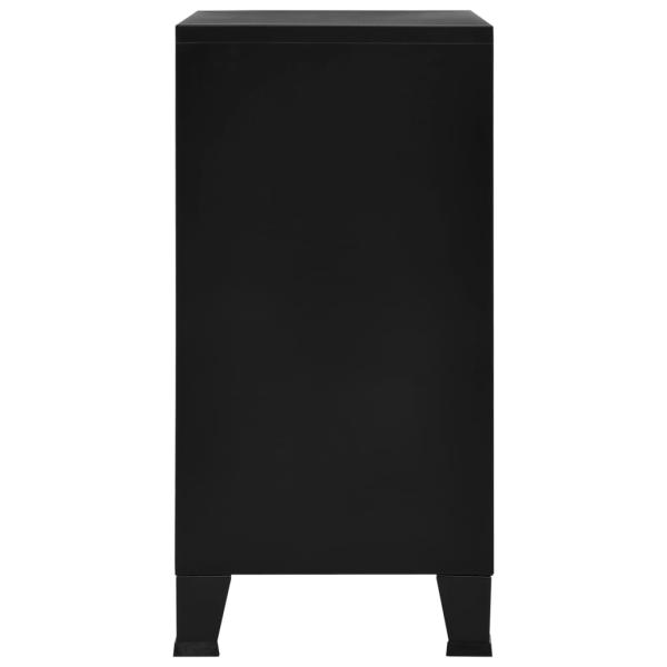 Lagerschrank Industrial Schwarz 75x40x80 cm Stahl