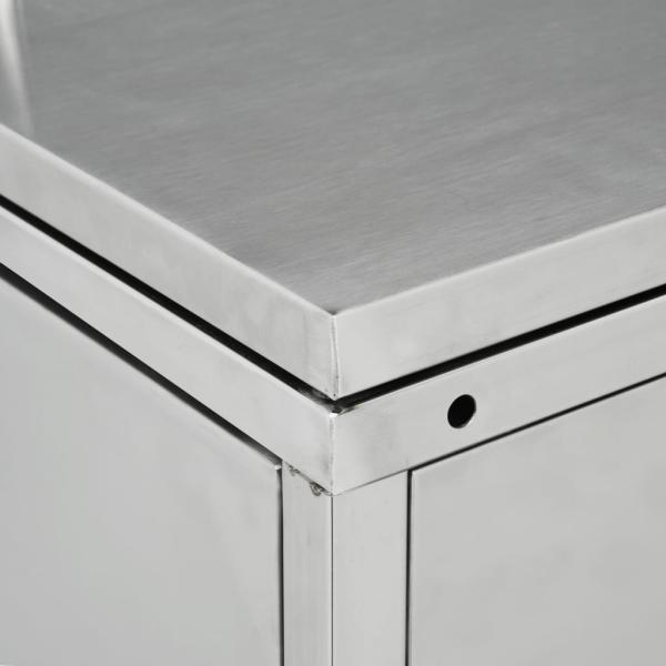 Mülltonnenbox für 1 Tonne 240 L Edelstahl 