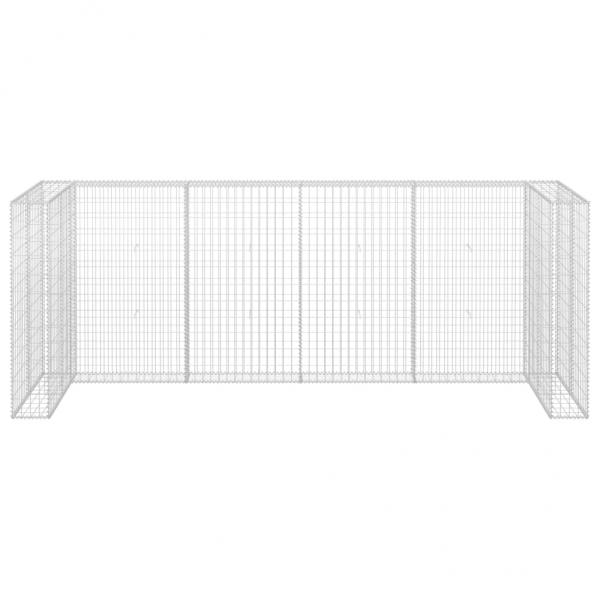 Gabionenwand für Mülltonnen Verzinkter Stahl 320×100×120 cm