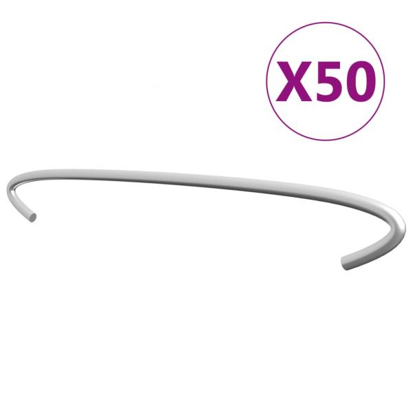 ARDEBO.de - Gabionen-Distanzhalter 50 Stk. Verzinkter Stahl 40 cm