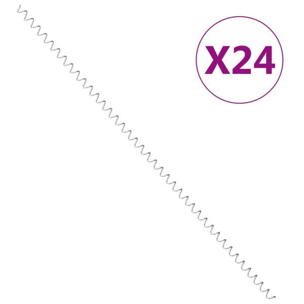 ARDEBO.de - Gabionen-Spiralen 24 Stk. Verzinkter Stahl 100 cm