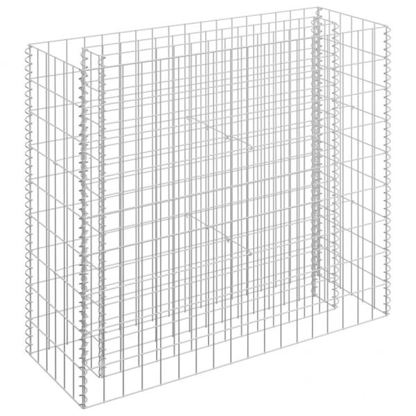  Gabionen-Hochbeet Verzinkter Stahl 90×30×90 cm