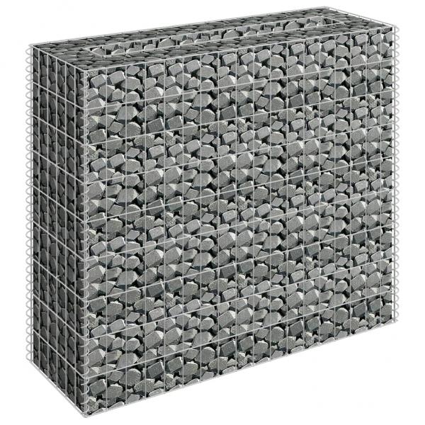  Gabionen-Hochbeet Verzinkter Stahl 90×30×90 cm