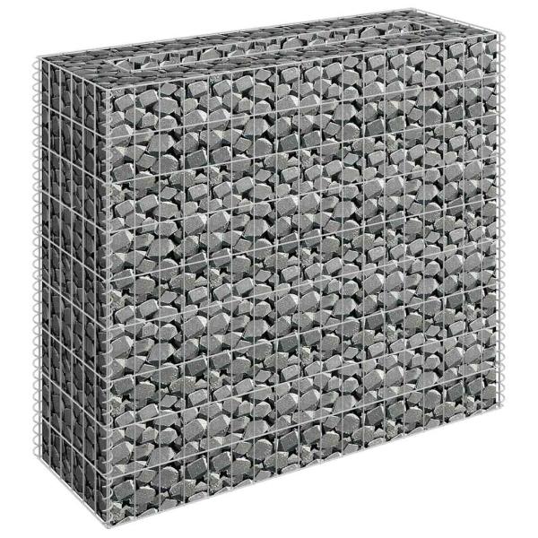  Gabionen-Hochbeet Verzinkter Stahl 90×30×90 cm