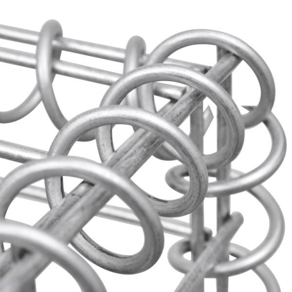  Gabionen-Hochbeet Verzinkter Stahl 90×30×90 cm