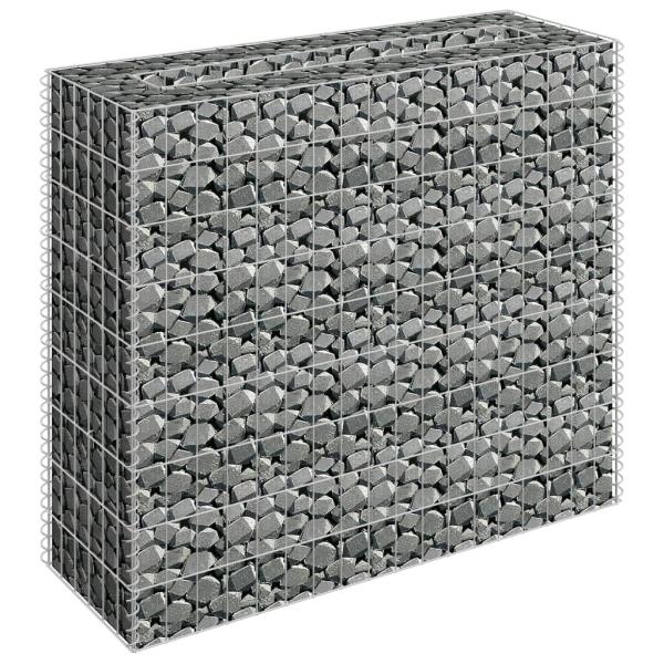  Gabionen-Hochbeet Verzinkter Stahl 90×30×90 cm