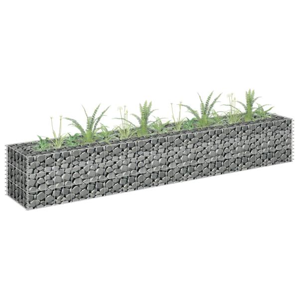 Gabionen-Hochbeet Verzinkter Stahl 180×30×30 cm
