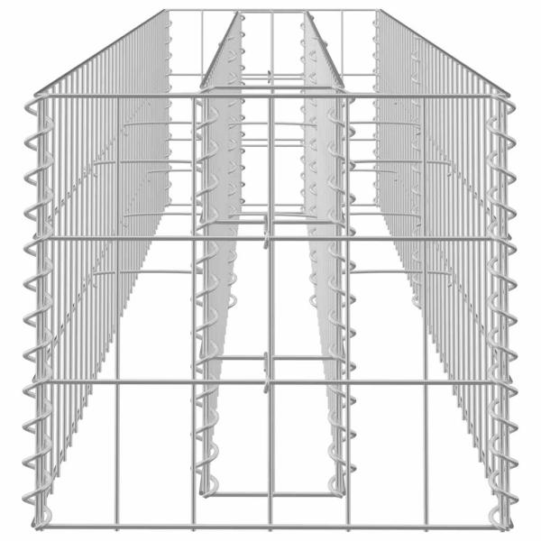 Gabionen-Hochbeet Verzinkter Stahl 180×30×30 cm