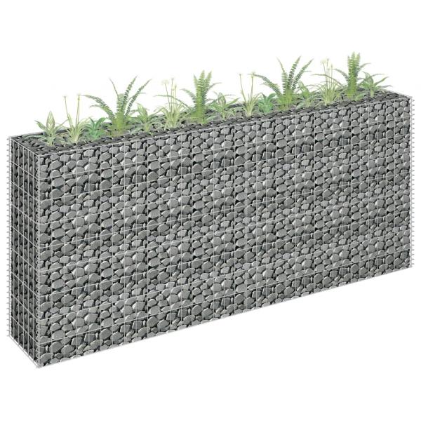ARDEBO.de -  Gabionen-Hochbeet Verzinkter Stahl 180×30×90 cm
