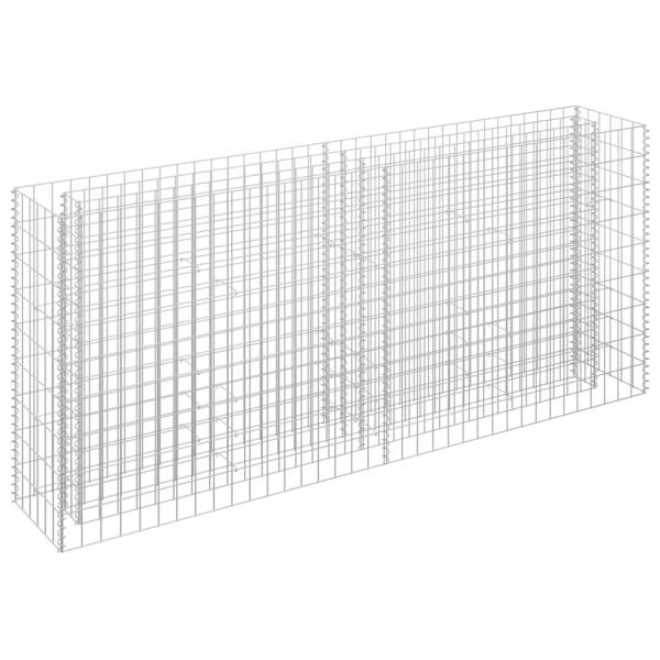  Gabionen-Hochbeet Verzinkter Stahl 180×30×90 cm