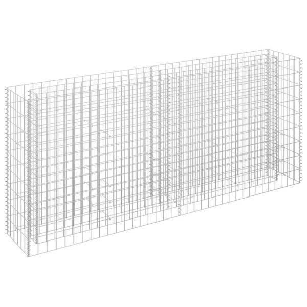  Gabionen-Hochbeet Verzinkter Stahl 180×30×90 cm