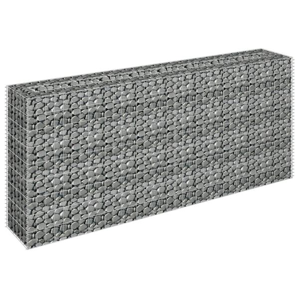  Gabionen-Hochbeet Verzinkter Stahl 180×30×90 cm