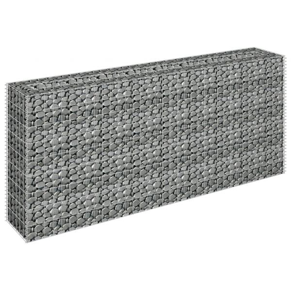  Gabionen-Hochbeet Verzinkter Stahl 180×30×90 cm