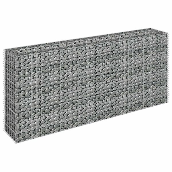  Gabionen-Hochbeet Verzinkter Stahl 180×30×90 cm