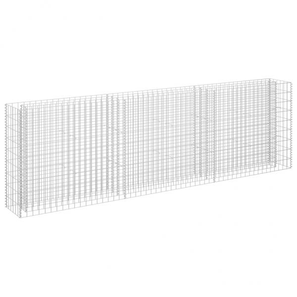 Gabionen-Hochbeet Verzinkter Stahl 270 x 30 x 90 cm