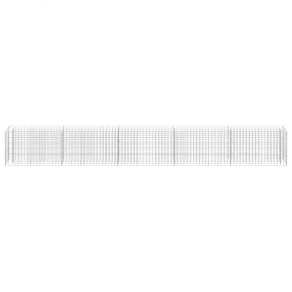  Gabionen-Hochbeet Verzinkter Stahl 450×30×60 cm