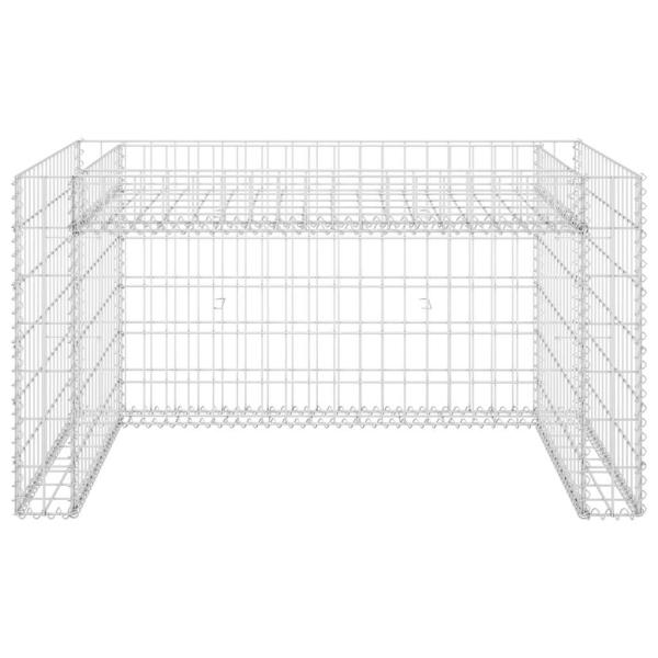 Rasenmäher-Garage mit Hochbeet 110x80x60 cm Stahldraht