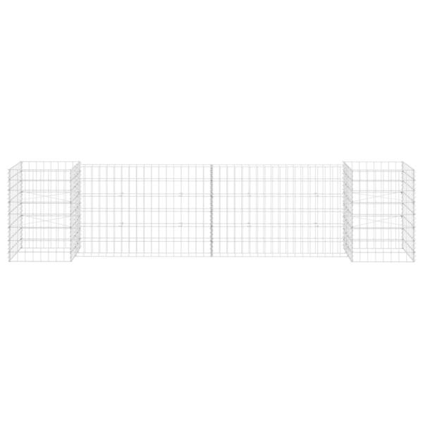 H-förmiger Gabionen-Pflanzkorb Stahldraht 260x40x60 cm  