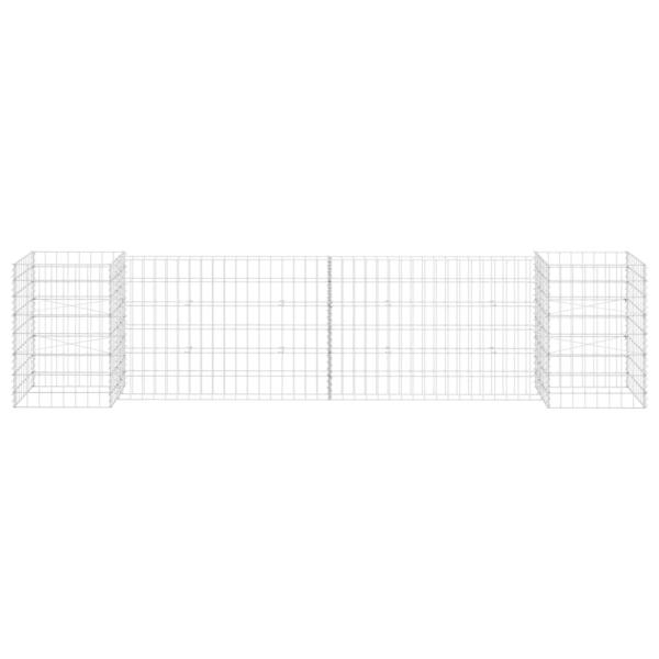 H-förmiger Gabionen-Pflanzkorb Stahldraht 260x40x60 cm  