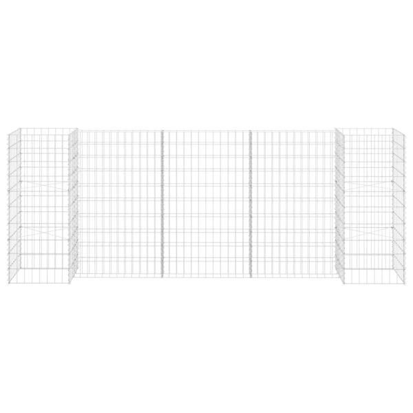 H-förmiger Gabionen-Pflanzkorb Stahldraht 260x40x100 cm  
