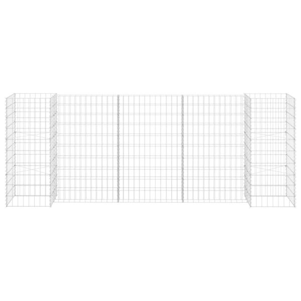 H-förmiger Gabionen-Pflanzkorb Stahldraht 260x40x100 cm  