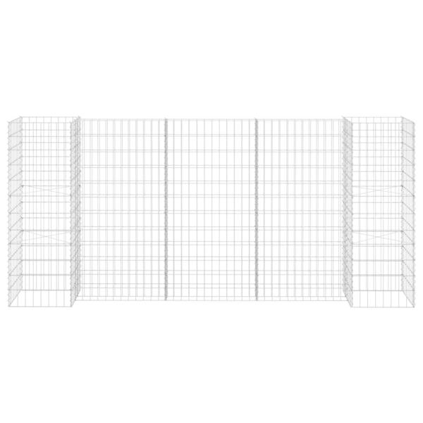 H-förmiger Gabionen-Pflanzkorb Stahldraht 260x40x120 cm  