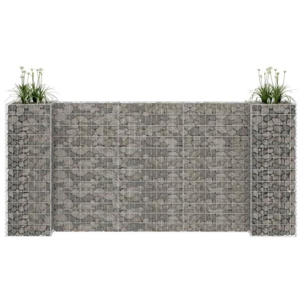 H-förmiger Gabionen-Pflanzkorb Stahldraht 260x40x120 cm  