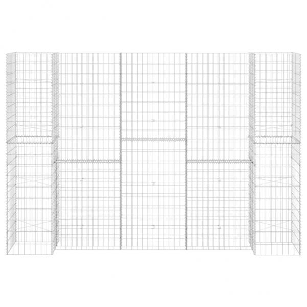 H-förmiger Gabionen-Pflanzkorb Stahldraht 260x40x200 cm   