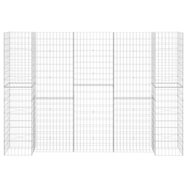 H-förmiger Gabionen-Pflanzkorb Stahldraht 260x40x200 cm   