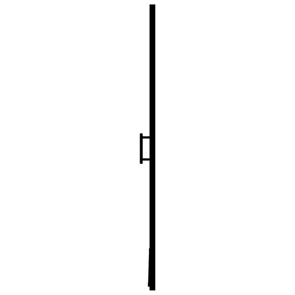 Duschtür Hartglas 81×195 cm Schwarz