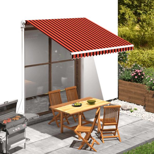 ARDEBO.de - Markisenbespannung Canvas Orange & Braun 300x250 cm