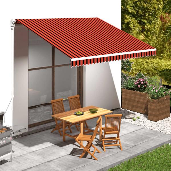 ARDEBO.de - Markisenbespannung Canvas Orange & Braun 400x300 cm