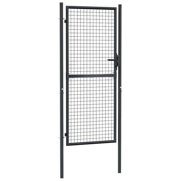 Mesh-Gartentor Verzinkter Stahl 100 x 250 cm Grau