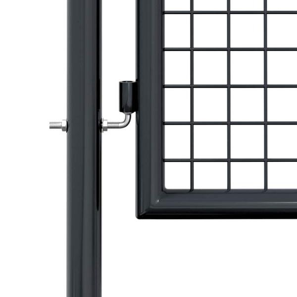 Mesh-Gartentor Verzinkter Stahl 100 x 250 cm Grau