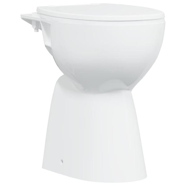 Hohe Spülrandlose Toilette Soft-Close 7 cm Höher Keramik Weiß 