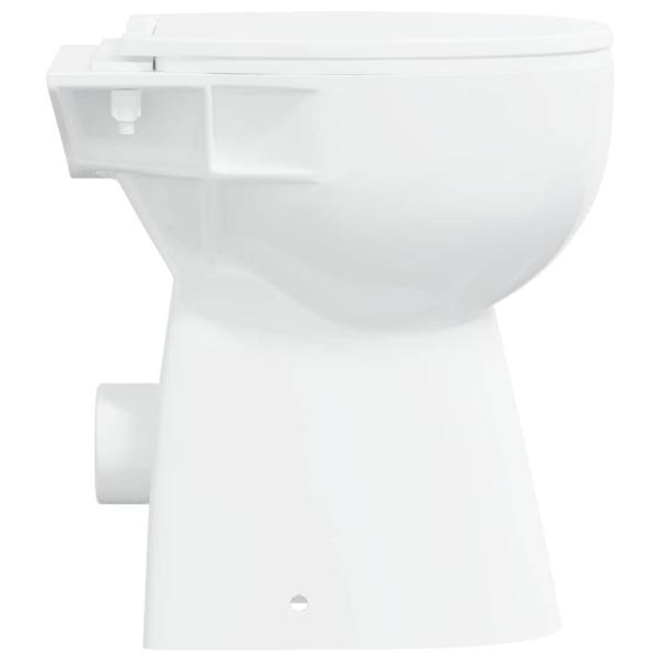Hohe Spülrandlose Toilette Soft-Close 7 cm Höher Keramik Weiß 