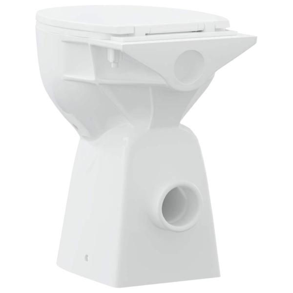 Hohe Spülrandlose Toilette Soft-Close 7 cm Höher Keramik Weiß 
