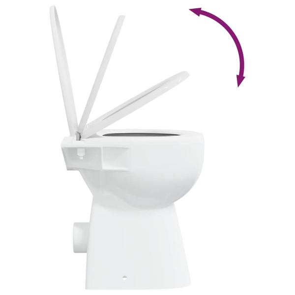 Hohe Spülrandlose Toilette Soft-Close 7 cm Höher Keramik Weiß 